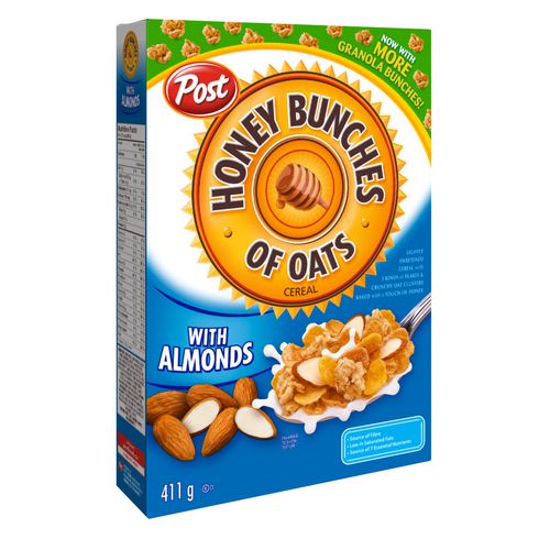Post Honey Bunches With Almonds Cereal 411Gm