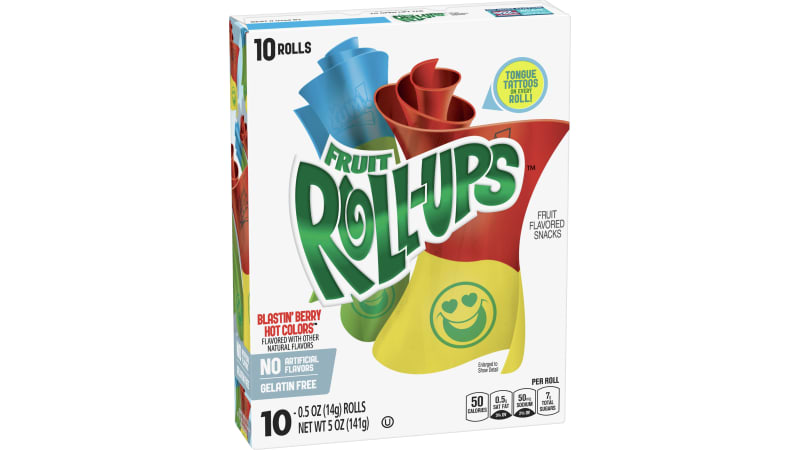 Fruit Roll Ups Blastic Berry Hot Colors Candy 141Gm