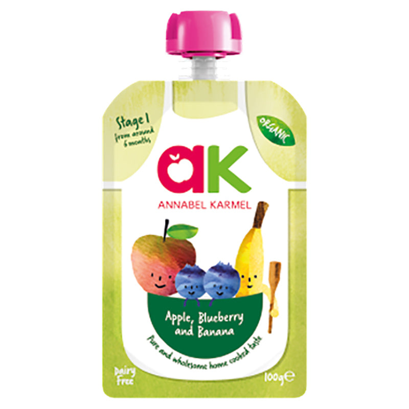 Annabel Karmel Apple Blueberry & Banana Baby Food Stage One 100Gm