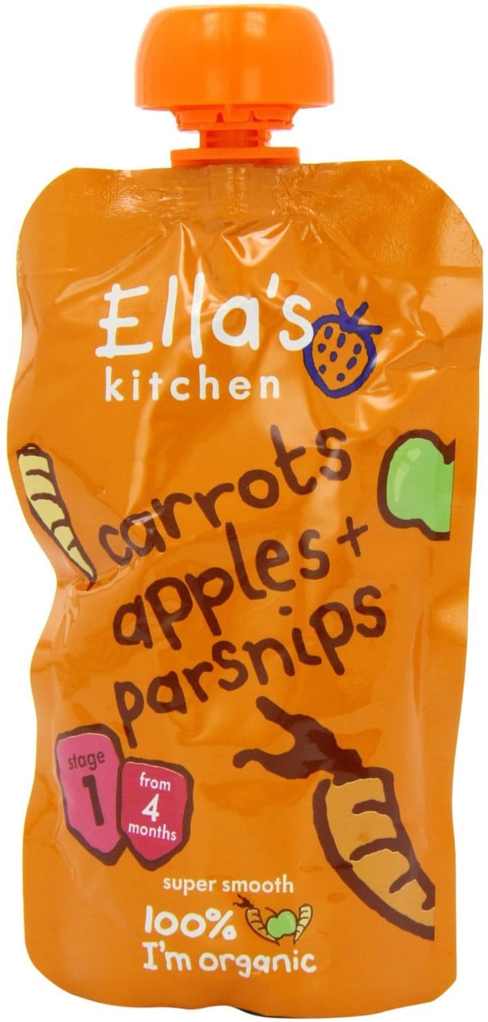 Ellas Kitchen Carrot Apple & Parsnip Baby Food 4 Months 120Gm