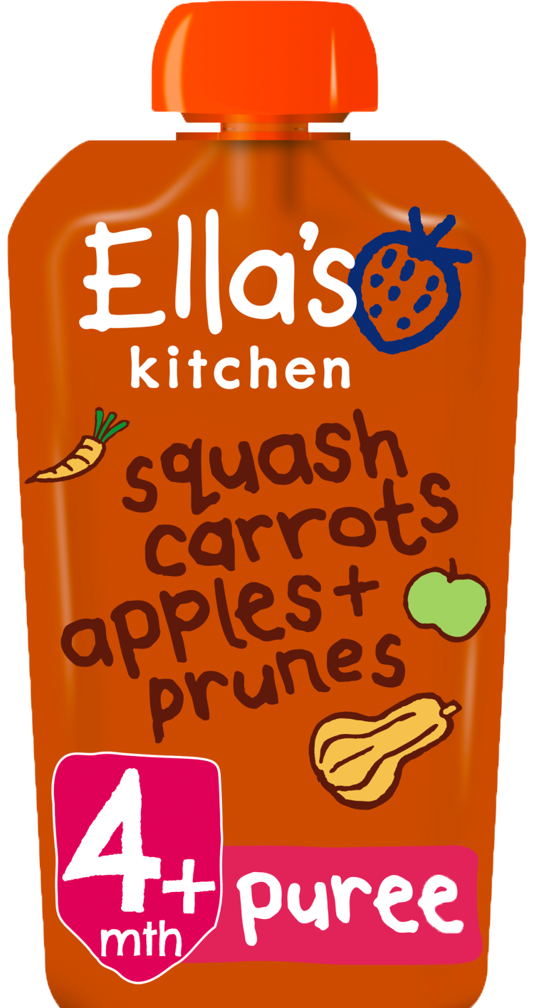 Ellas Kitchen Butternut Squash Carrot Apple & Prunes Baby Food 4 Months 120Gm