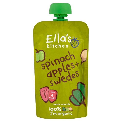 Ellas Kitchen Spinach Apple Swedes Baby Food 4 Months 120Gm