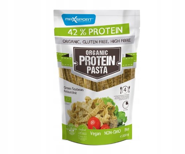 Max Sports Green Soybean Fettuccine Organic Protein Pasta 200Gm