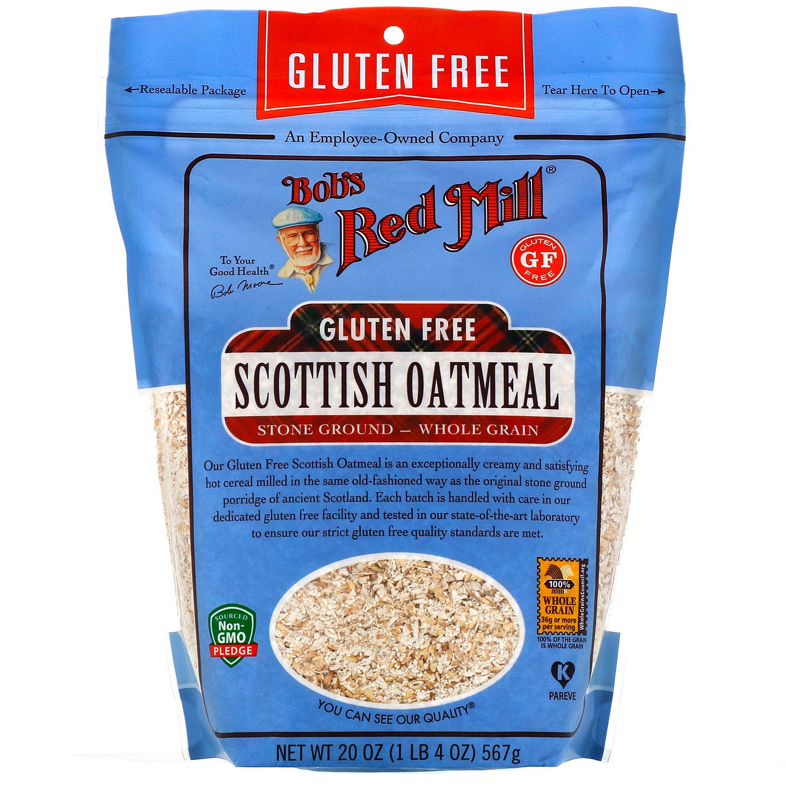 Bobs Red Mill Scottish Gluten Free Oatmeal 20Oz