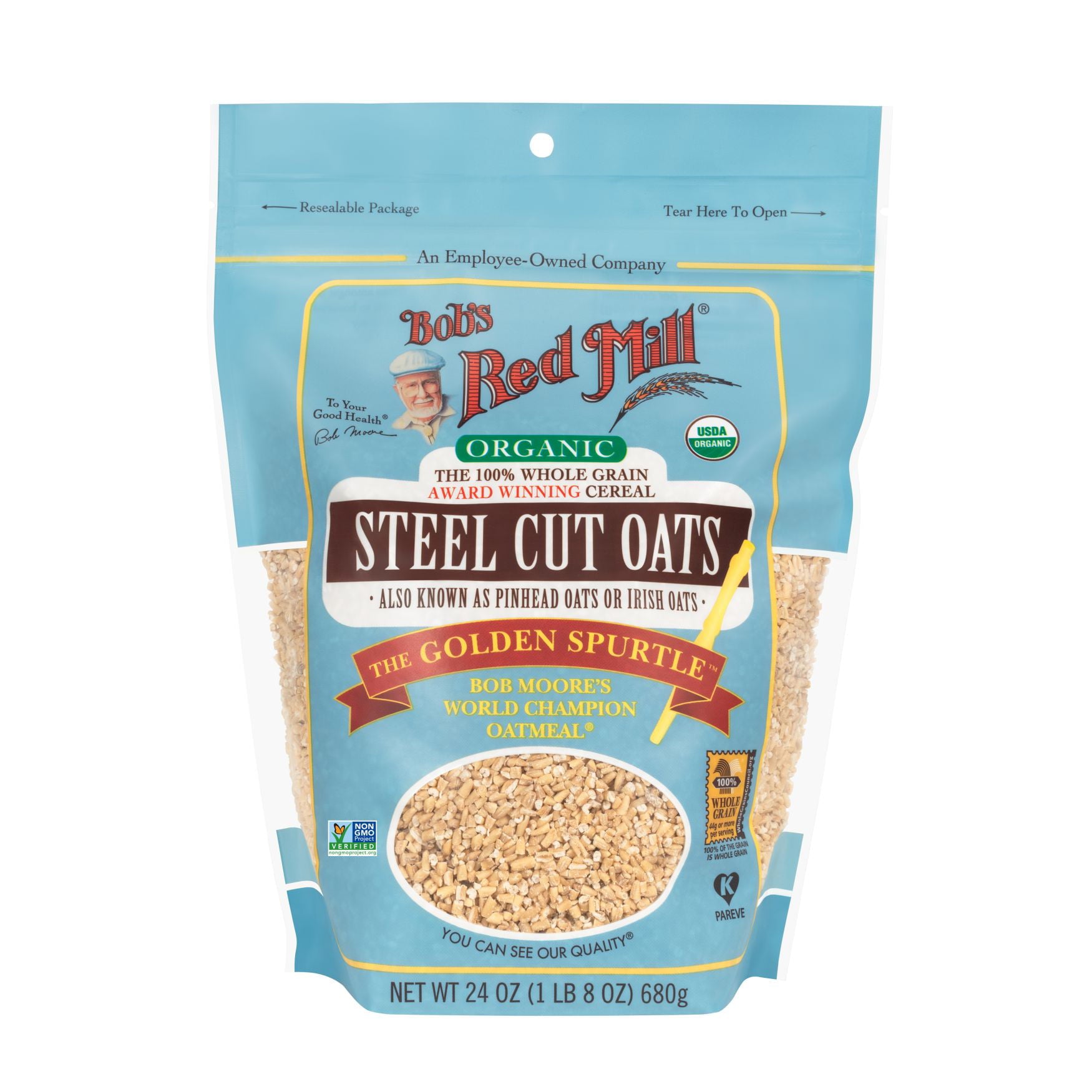 Bobs Red Mill Steel Cut Organic Oats 24Oz