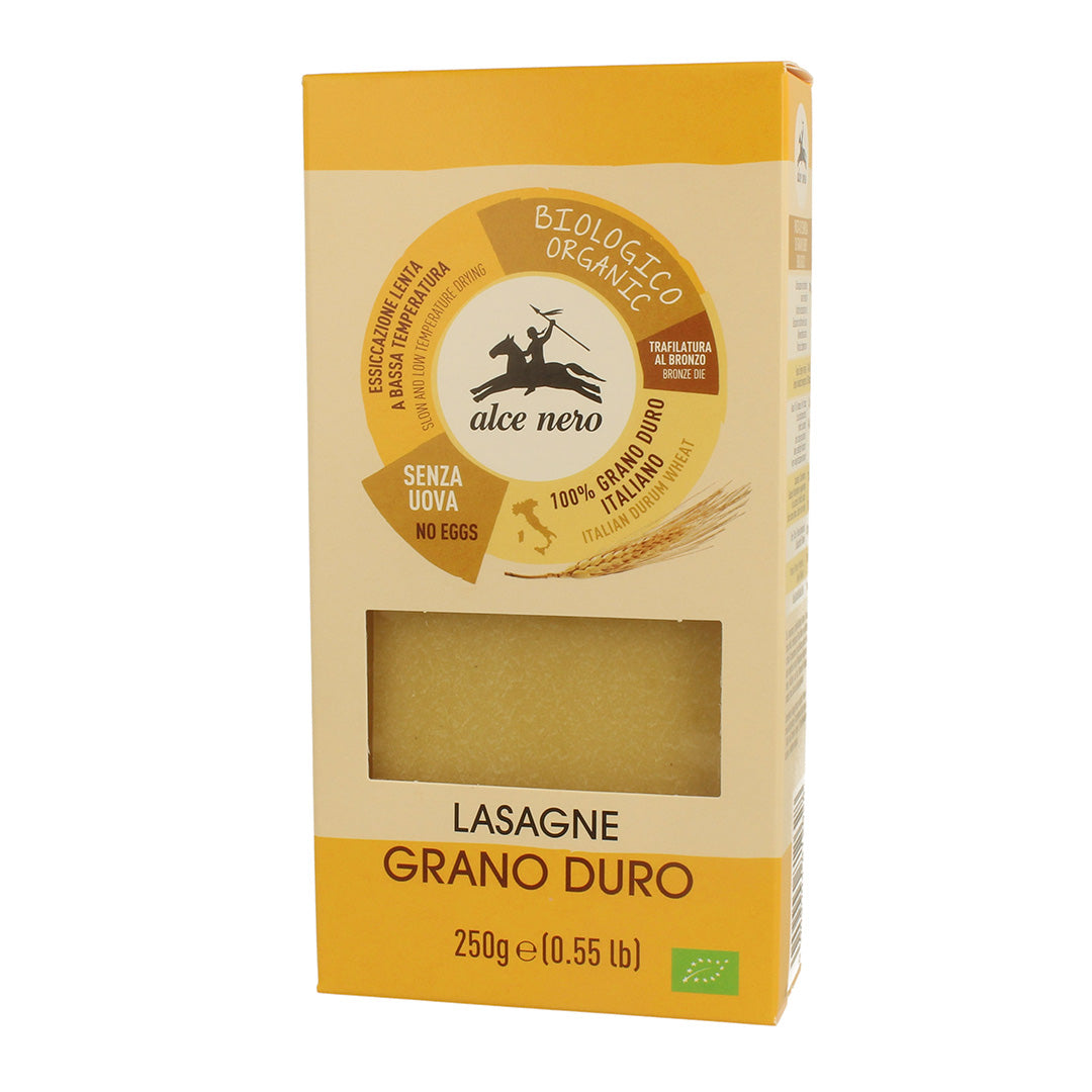 Alce Nero Lasagne Durum Wheat Semolina Organic Pasta 250Gm